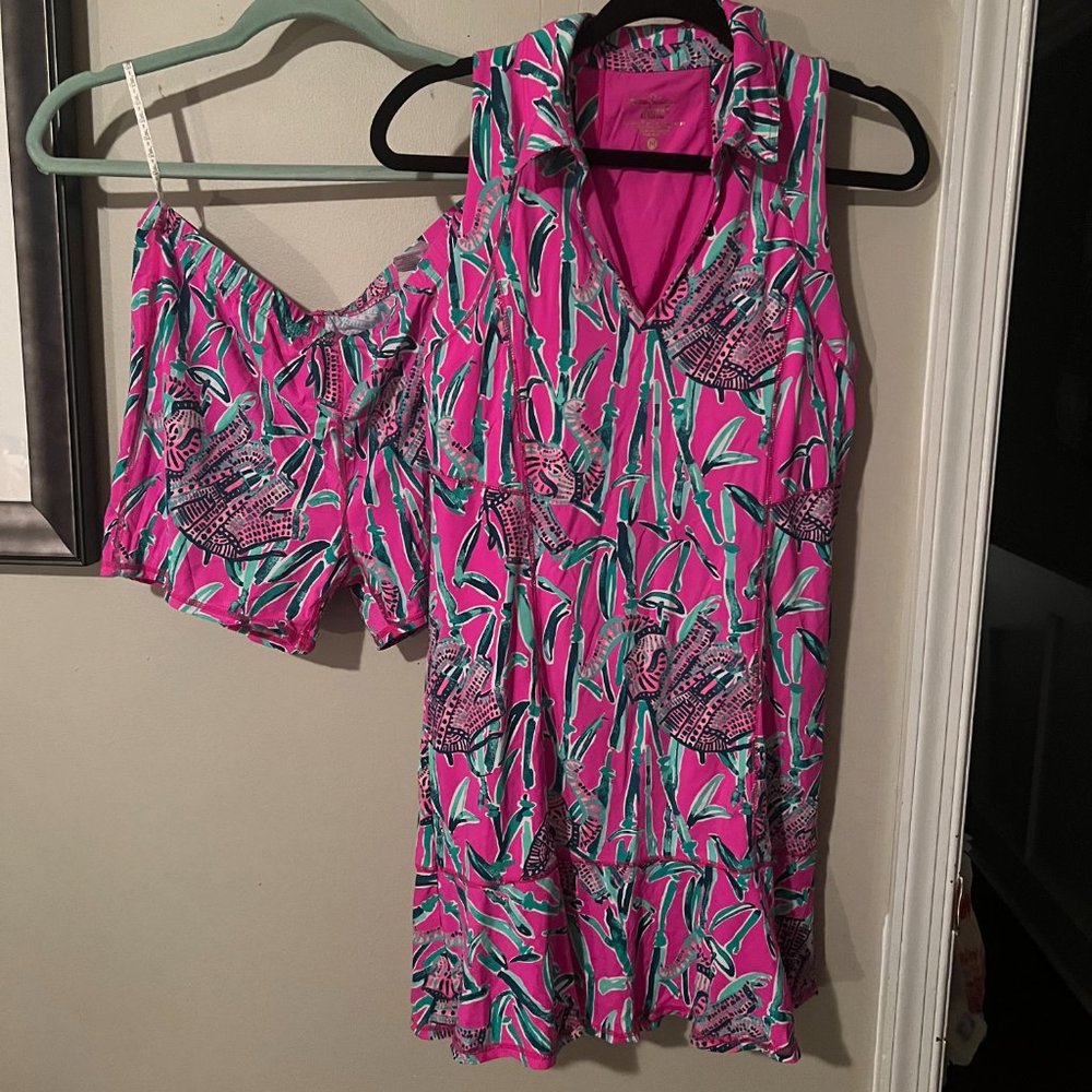 Lilly Pulitzer Upf 50+ Martina Tennis Dress Perfect Match Luxletic